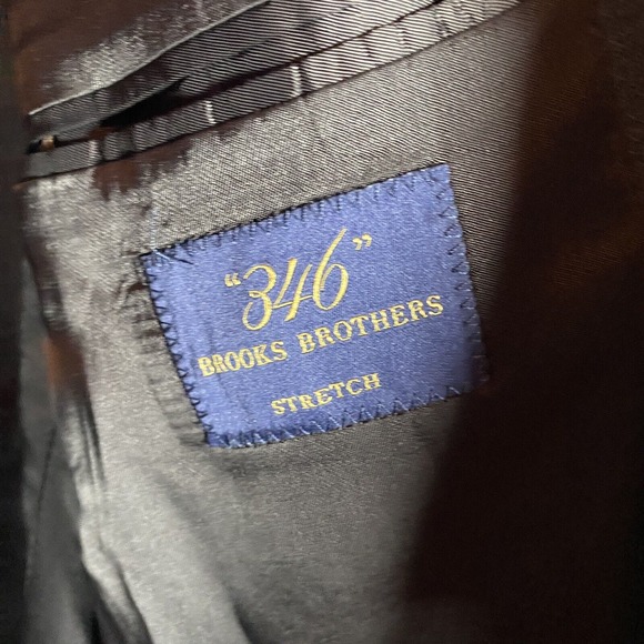 Brooks Brothers Mens Blazer 346 Stretch Gray 2 Button Wool 43L - Picture 3 of 6